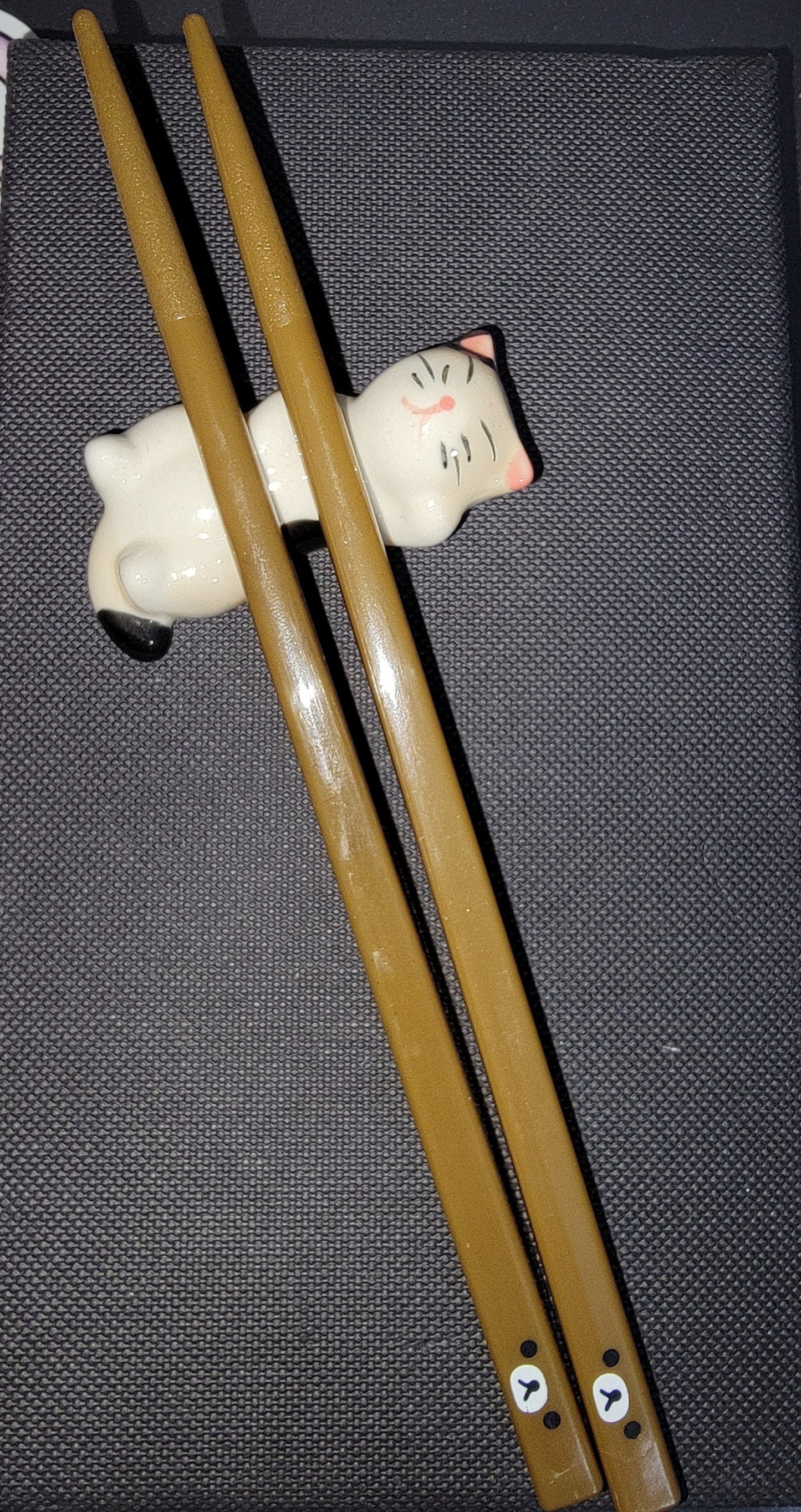 Japanese Import, Ceramic Calico Cat Chopstick Rests, Assorted Styles