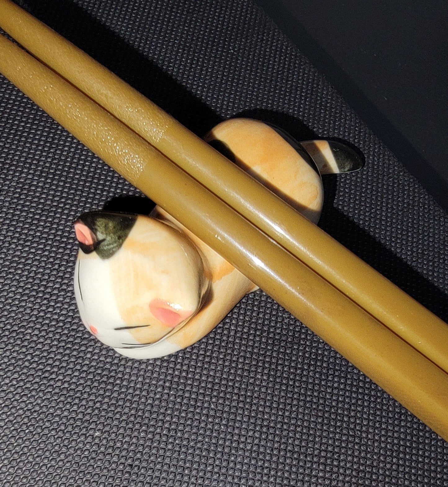 Japanese Import, Ceramic Calico Cat Chopstick Rests, Assorted Styles