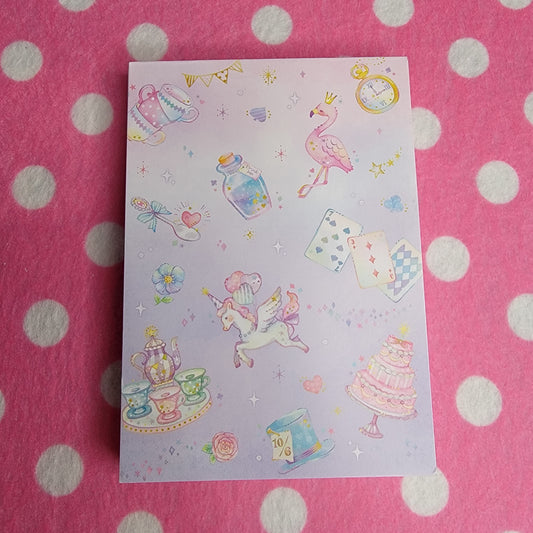 Q-lia, Jamjelly, Alice Tea Party Small Memo Pad