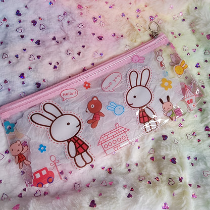 Clear Vinyl Pencil Pouch, Kawaii Style