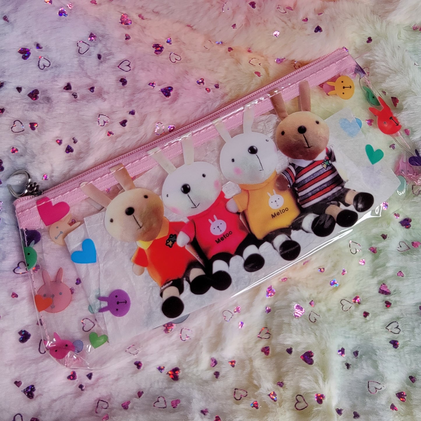 Clear Vinyl Pencil Pouch, Kawaii Style