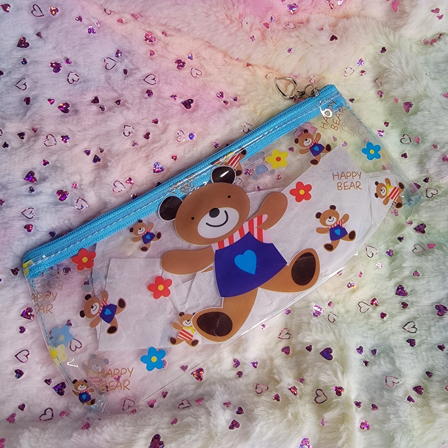 Clear Vinyl Pencil Pouch, Kawaii Style