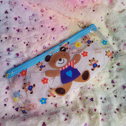 Clear Vinyl Pencil Pouch, Kawaii Style