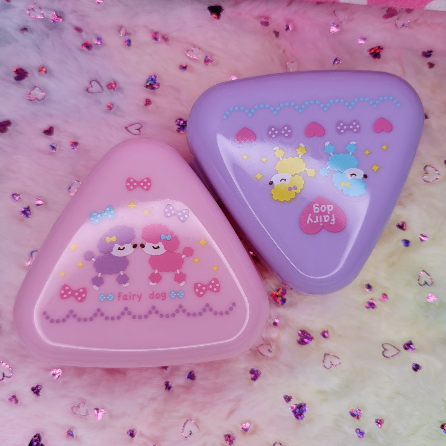 Pastel Poodle Onigiri Shaped Bento