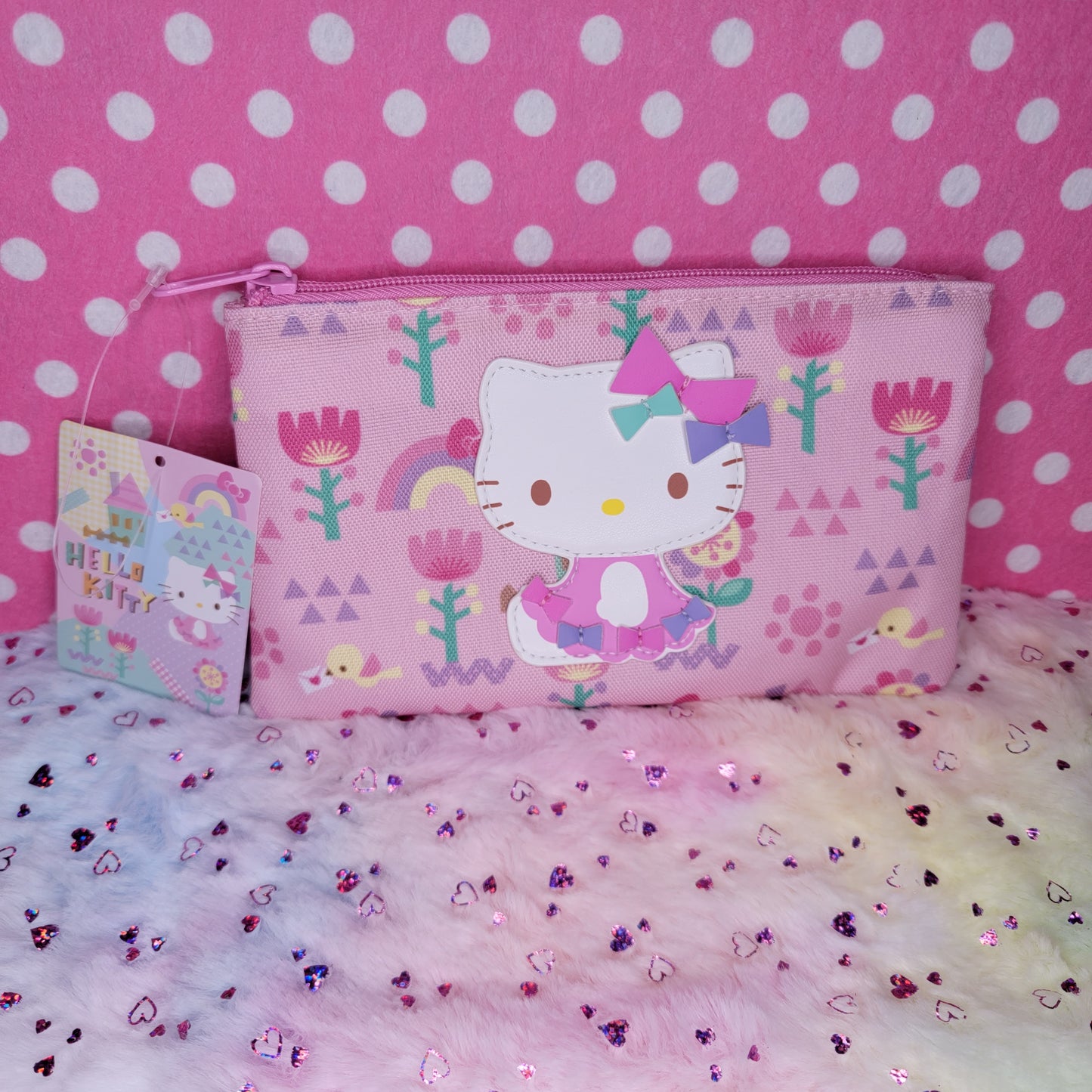 Hello Kitty Flower Print Pencil Pouch