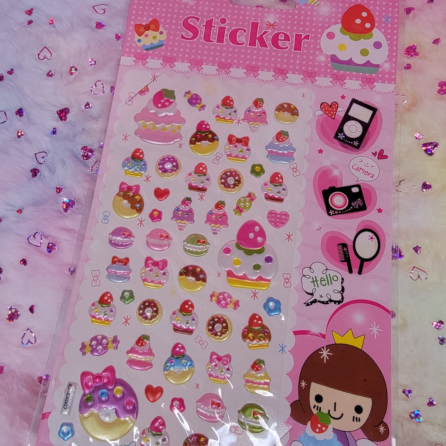 3D Dessert Themed Stickers
