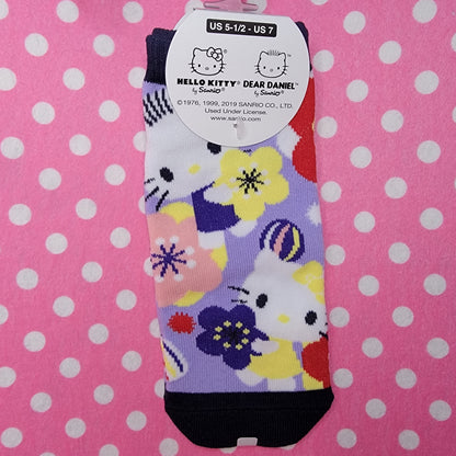 Hello Kitty and Dear Daniel Plum Blossom Ankle Socks