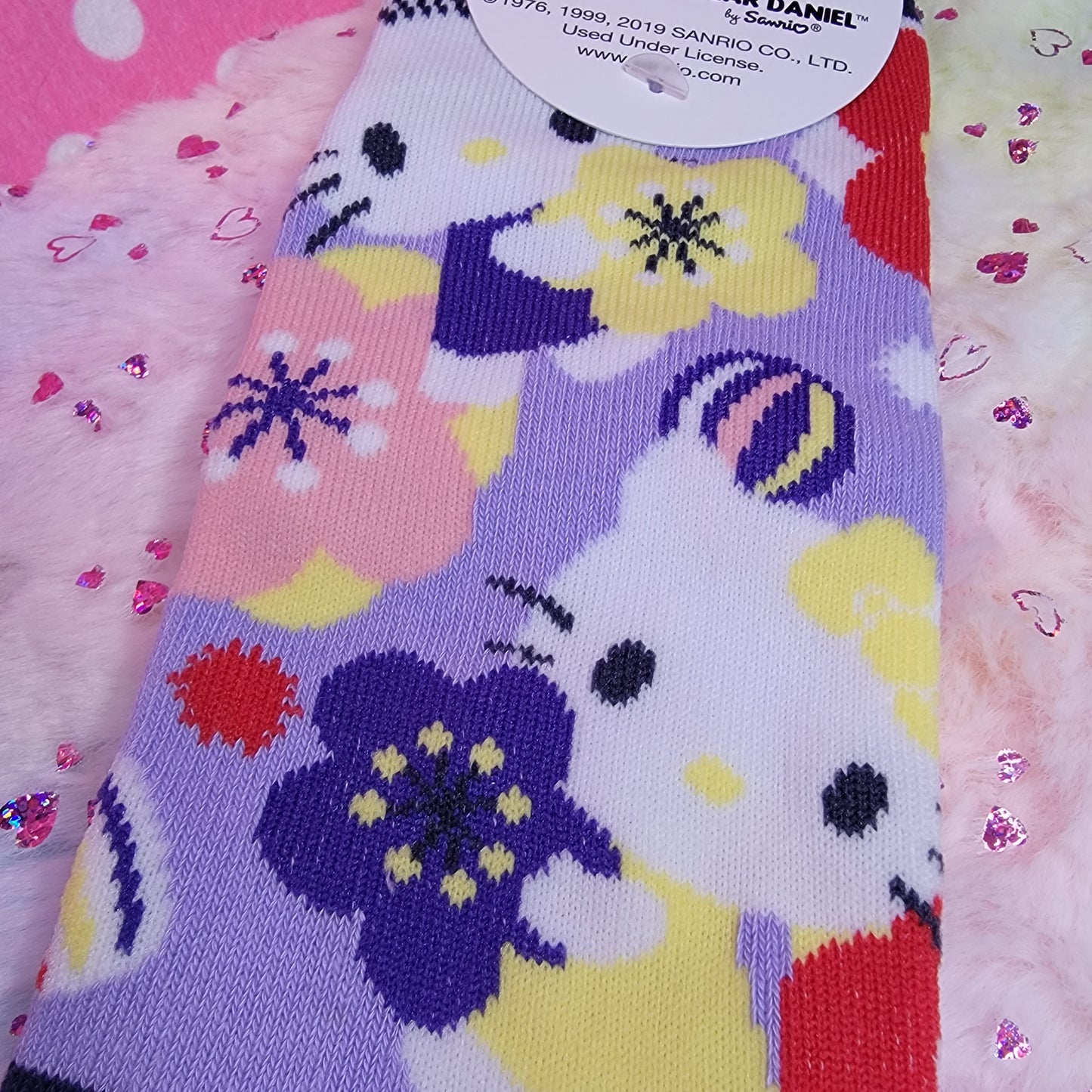 Hello Kitty and Dear Daniel Plum Blossom Ankle Socks