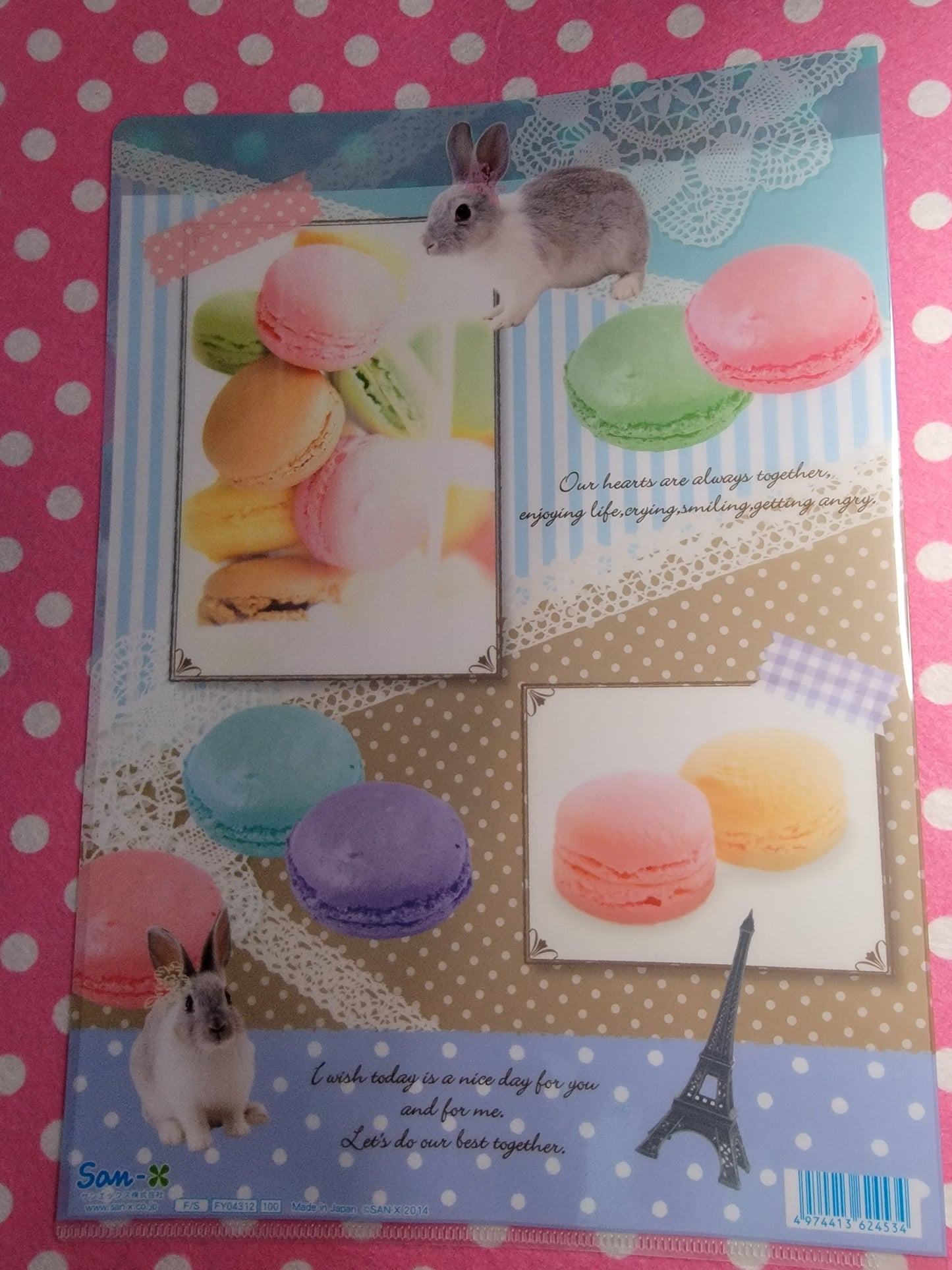 San-X Bunny Macaron A4 File Folder