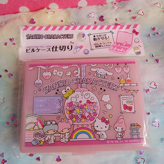 Sanrio Characters Partition Pill Case, Science Theme