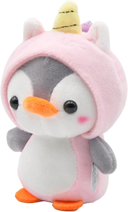 Penguin in Unicorn Costume Plush Clip
