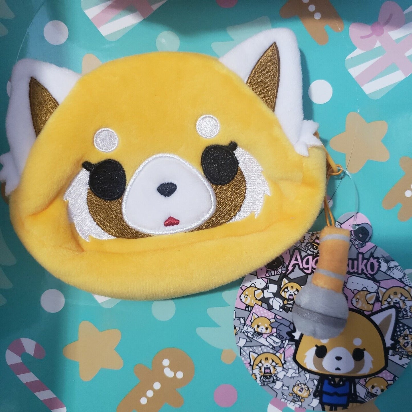 Sanrio Aggretsuko, Double Sided Plush Pouch