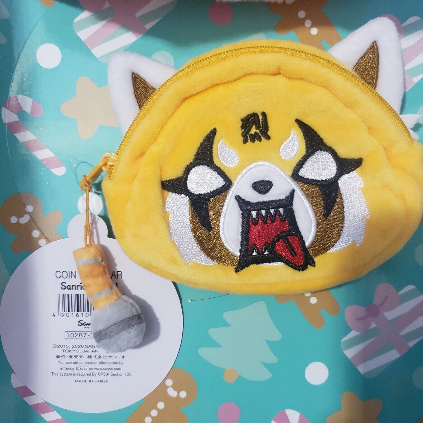 Sanrio Aggretsuko, Double Sided Plush Pouch