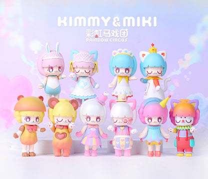 52TOYS Kimmy & Miki Rainbow Color Circus Series, Opened Blind Box