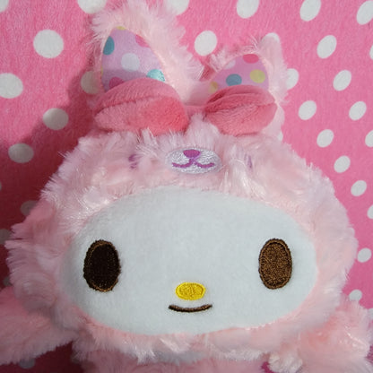 Sanrio My Melody Fluffy Rose Boa Easter Bunny Plush Pencil Case