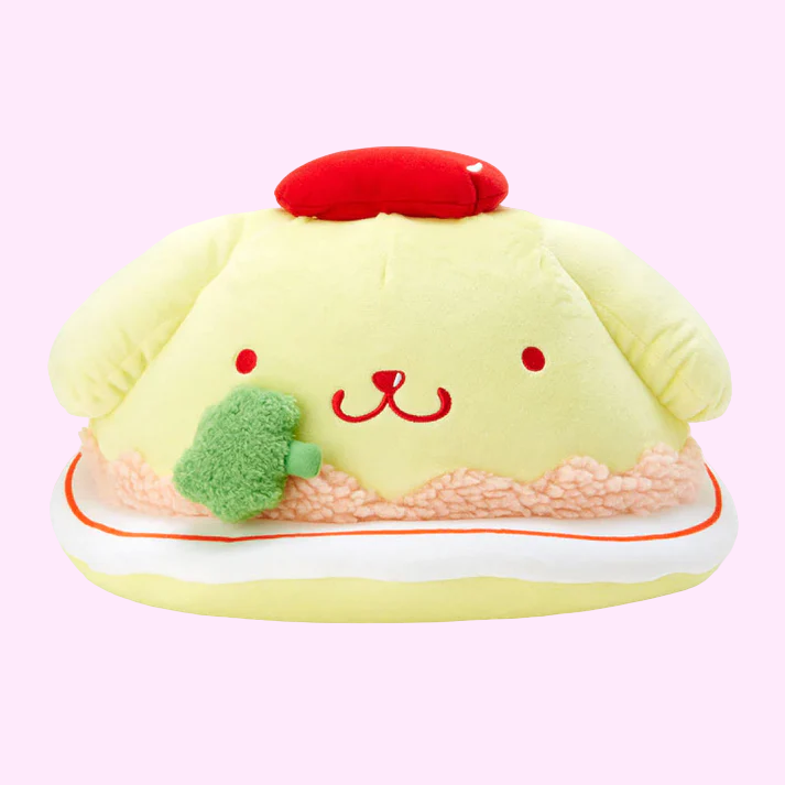 Sanrio Pompompurin Plush, Omurice (Omelette Rice) Shaped, Oomori Series