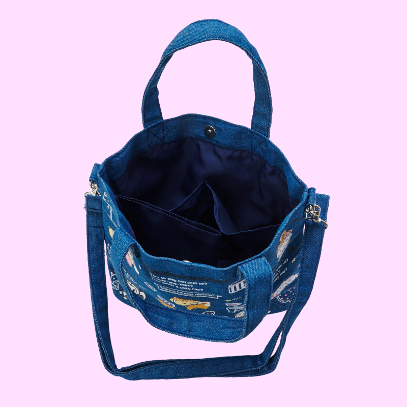 Sanrio Shiba Inu Denim Shoulder Bag Tote