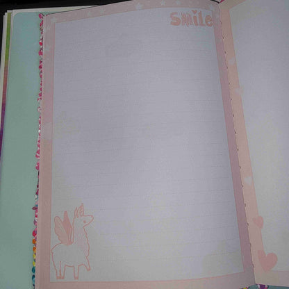 Magic Sequin Llama (Alpaca?) Unicorn Journal
